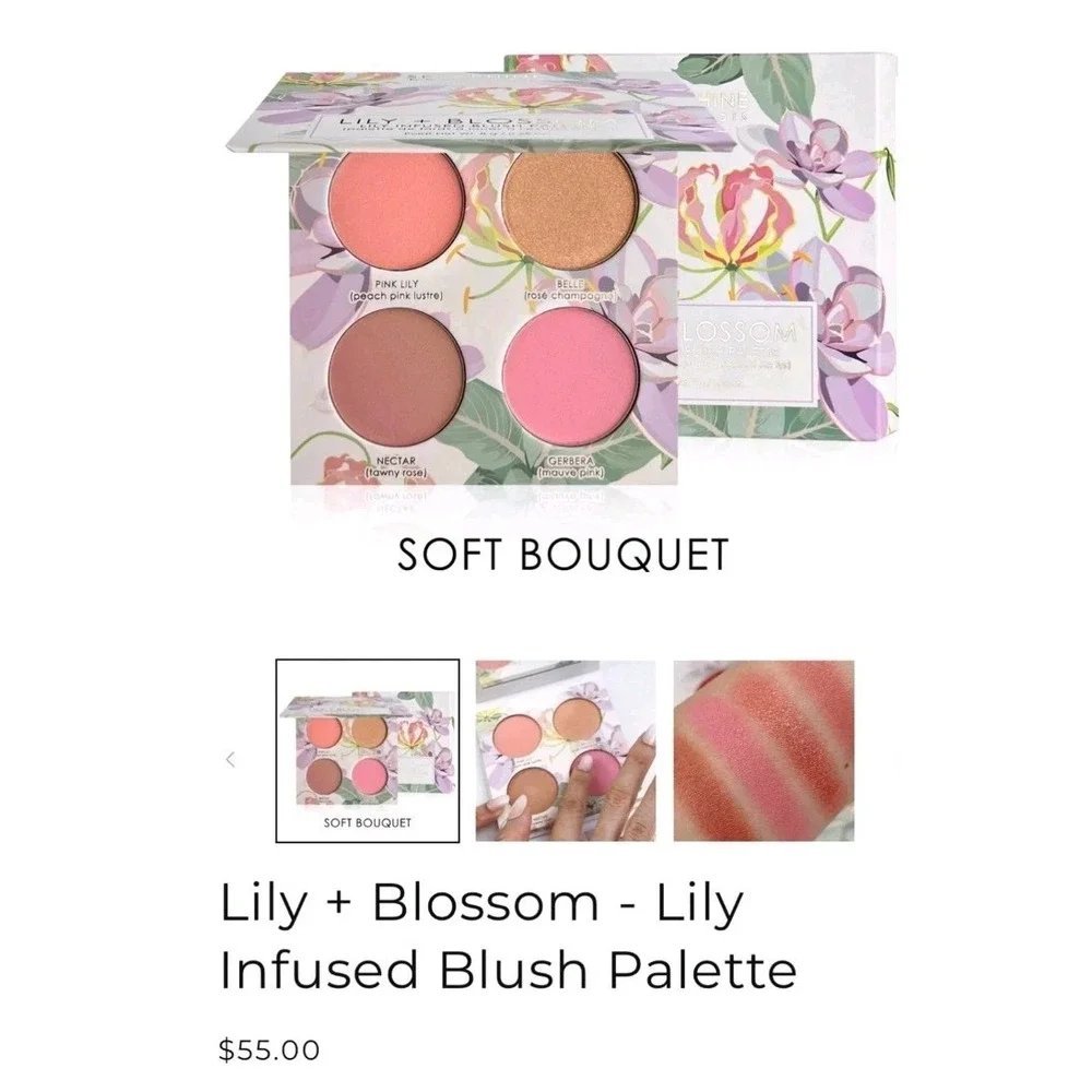 SERAPHINE BOTANICALS Lily + Blossom - Lily Infused Blush Palette in Soft Bouquet